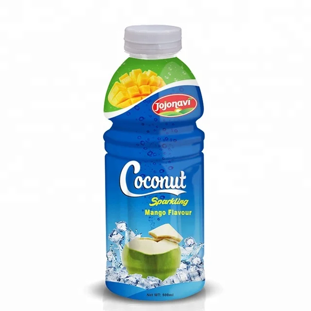 Coconut Water with Sparkling Mango Flavour, 500ml Aluminium Can, Wholesale Price, OEM ODM, Vietnam Beverage Manufacturer