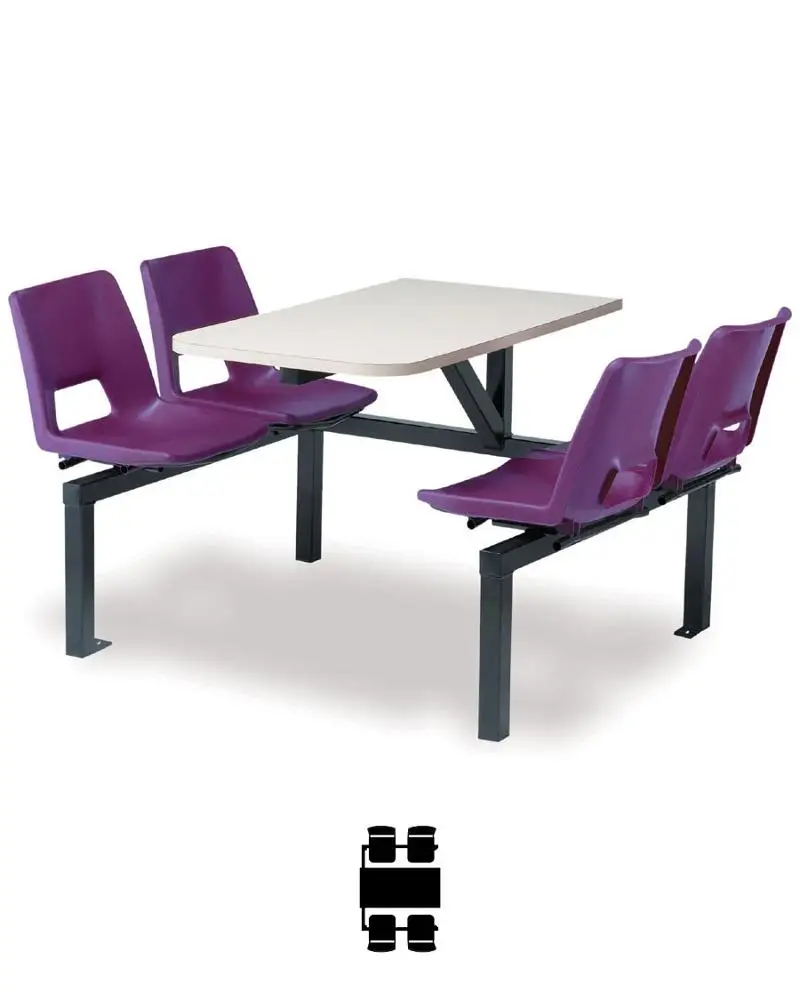 Modern School Dining Room Furniture Durable Metal Construction