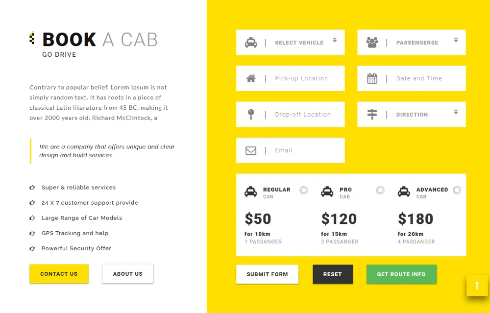 Taxi Booking App and Website Development Dynamic Website and iOS as well as Android Mobile Applications