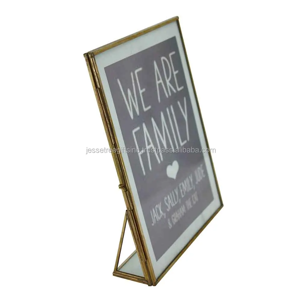 Металлическая и стеклянная настольная Фоторамка ручной работы с коричневым порошковым покрытием отделка квадратной формы отличное качество для украшения дома