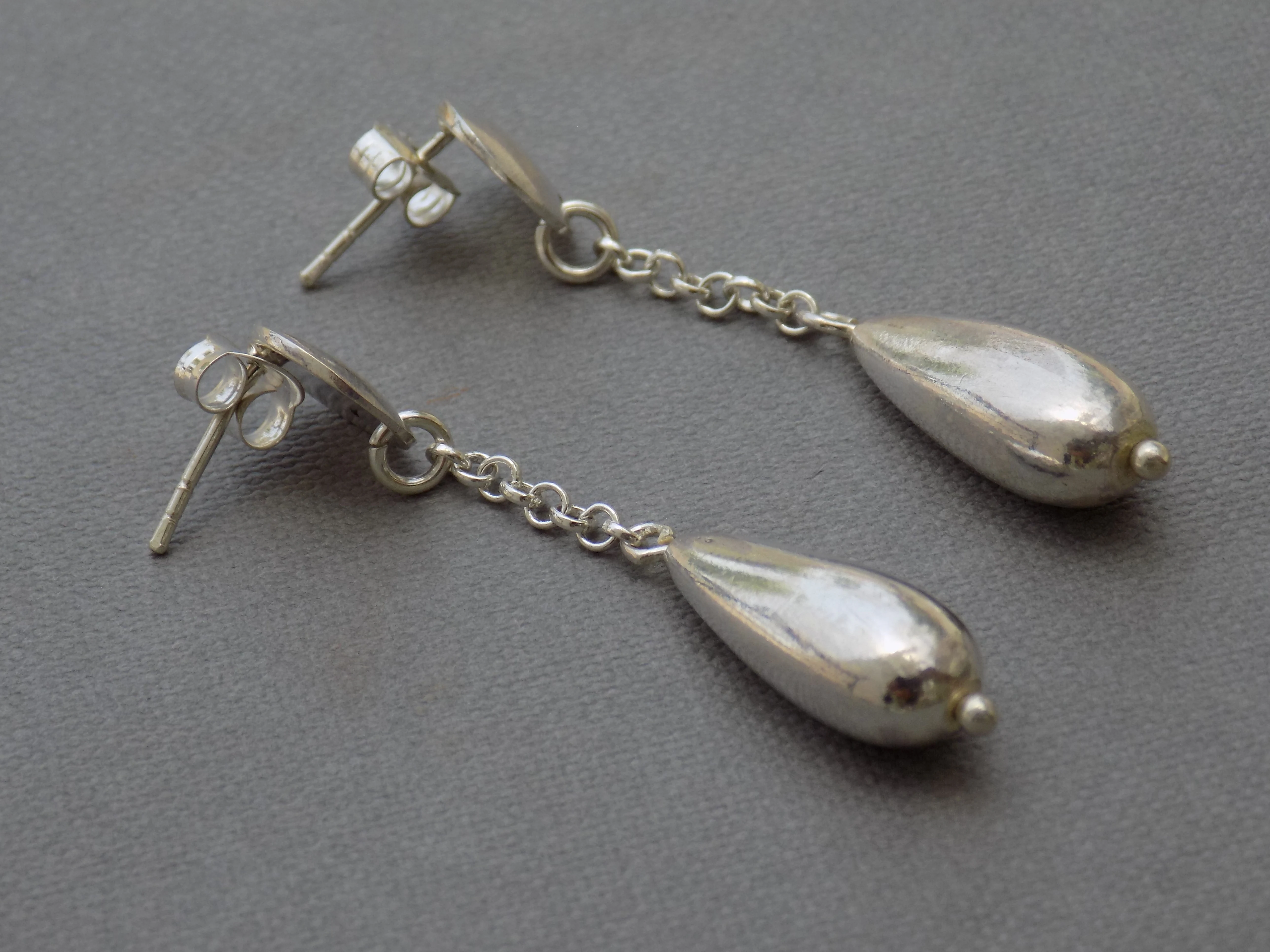 Chain Hanging Drop Shape Bead Dangling 925 Sterling Silver Highly Polished Metal Finishing Handmade Fashion Jewelry For Women