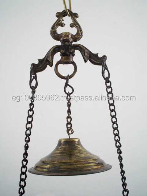 BR201 Antique Style Victorian Era Hanging Library Oil Lamp / Lantern Replica