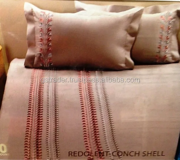 indian embroidery beautiful design bedsheet bedding set/king size flat bed sheet