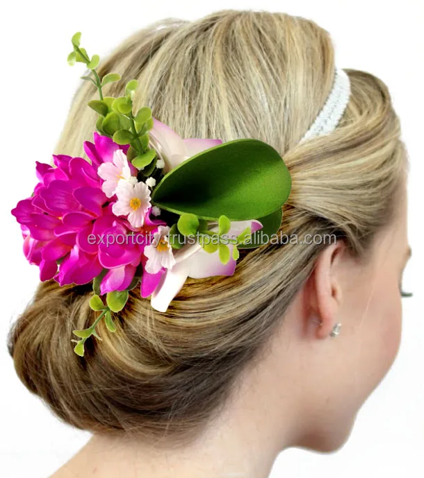 Гавайский ринхоцентр с плюмерией Цветочная заколка из пенопласта для волос и