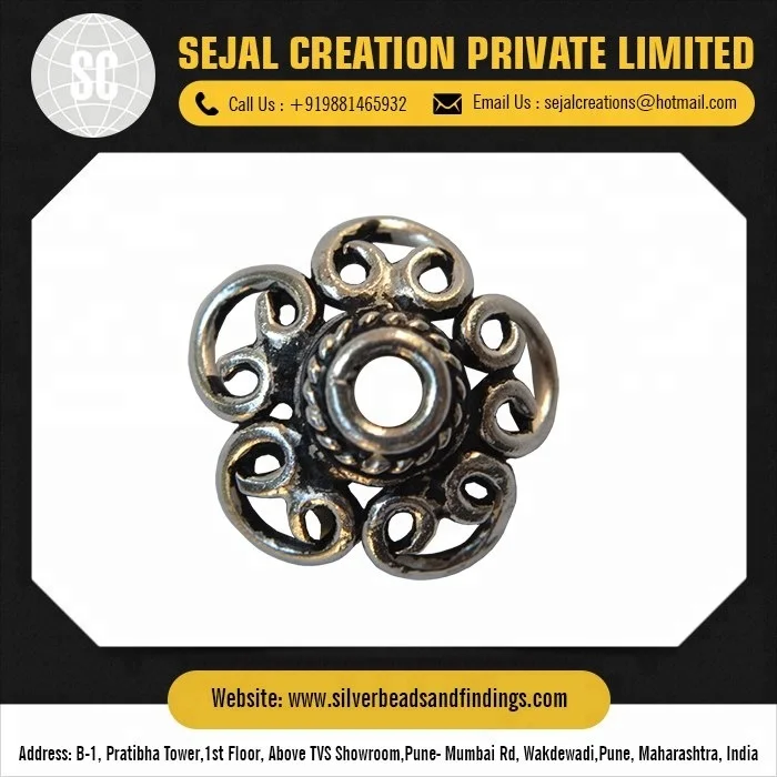 OEM Supply Sterling Silver Beads Cap B151