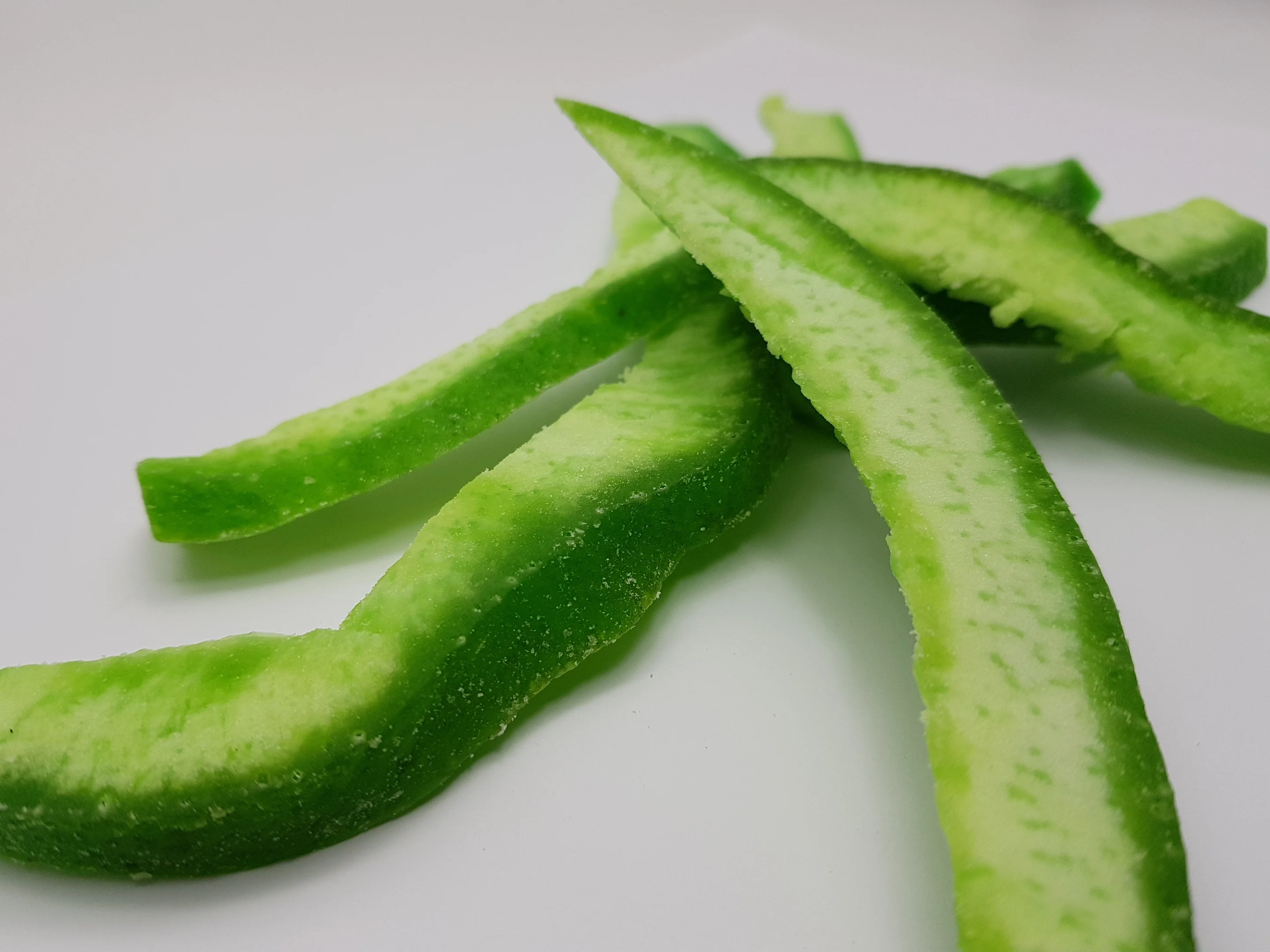 
Dried dehydrated pomelo peel skin slices green color added Thailand 