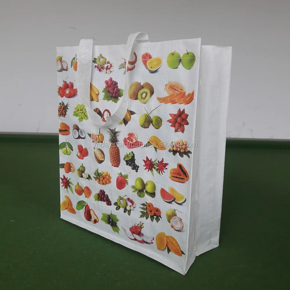 Vietnam PP Woven Shopping Bags With Zipper Construction