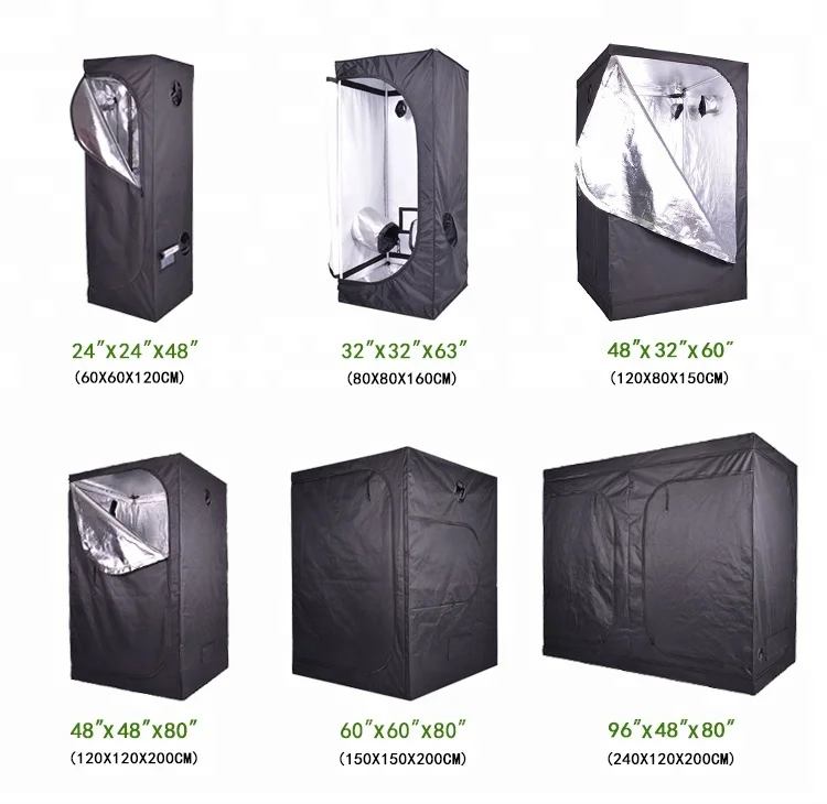  120x120x200 carpa культиватор для выращивания в помещении полный комплект гидро высокоотражающая ткань 1680d майлар 3x3 тент