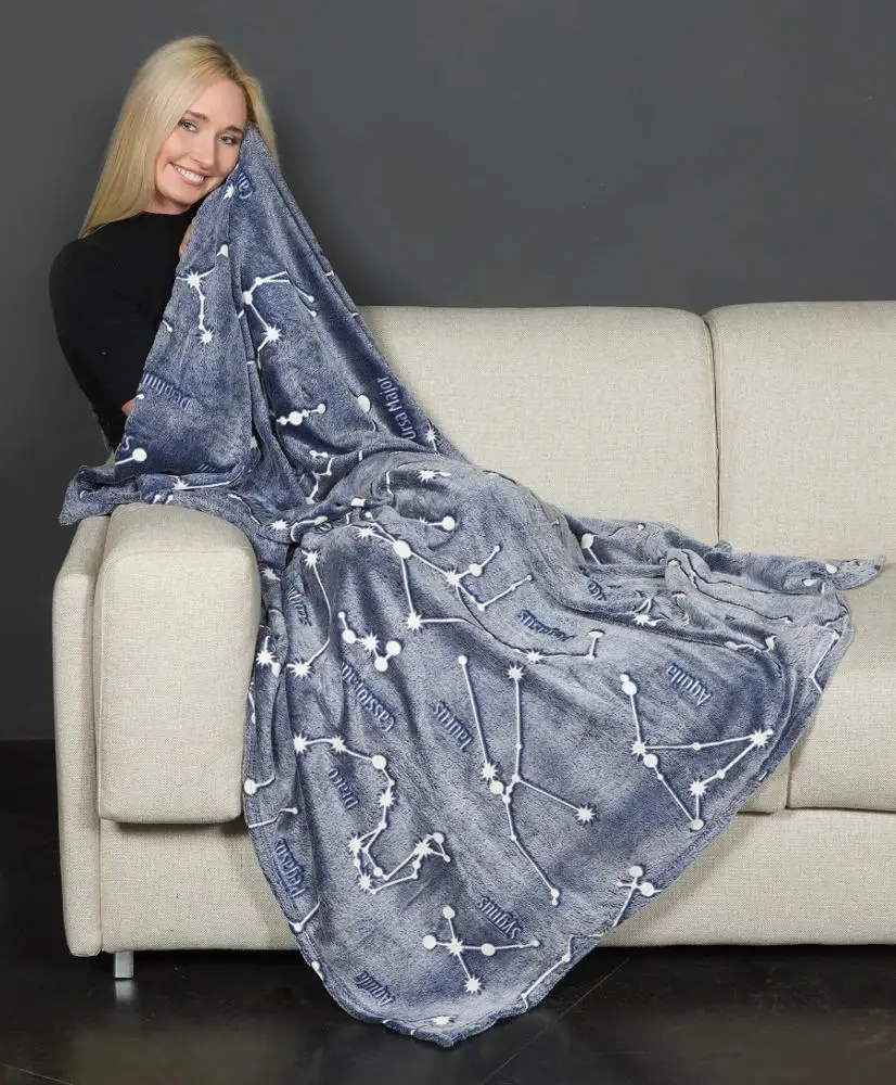 KANGURU GLOW IN THE DARK CONSTELLATIONS FLEECE BLANKET