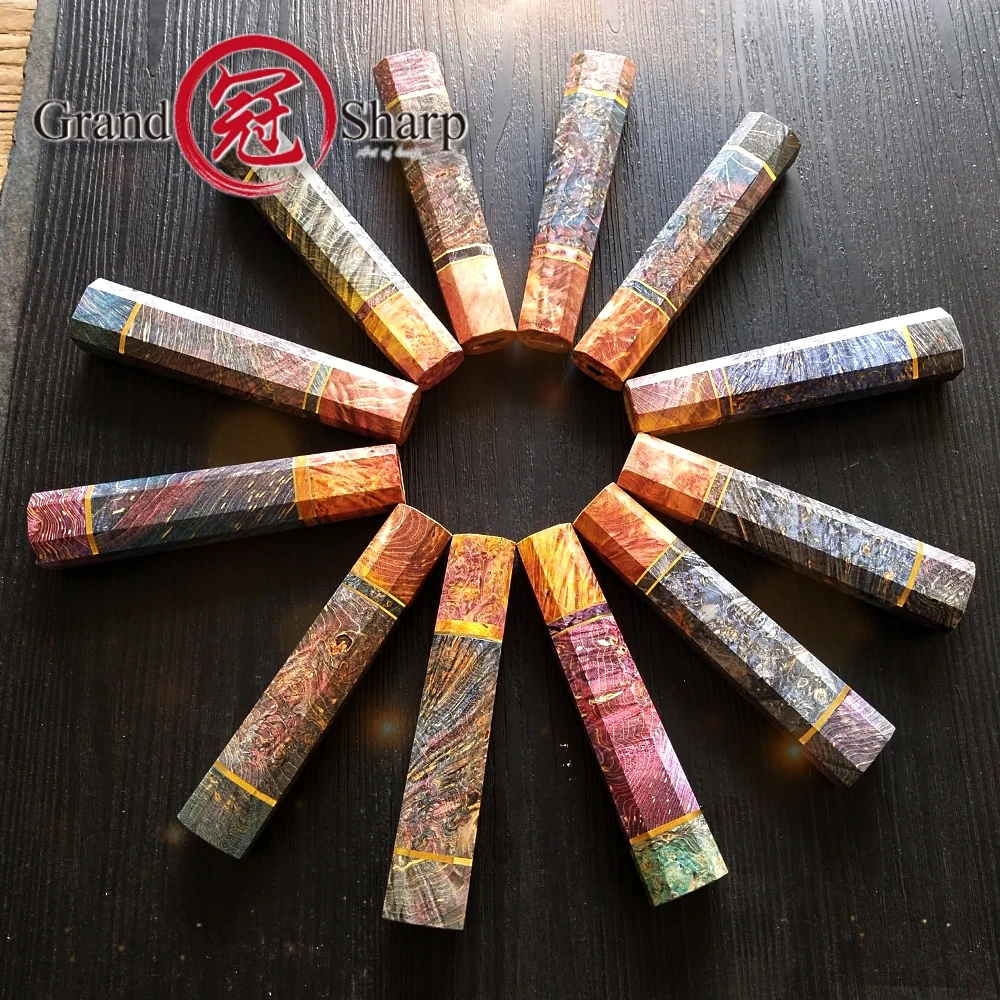 Рукоятка поварского ножа, запчасти «сделай сам», кухонные ножи, отверждаемая деревянная восьмиугольная ручка, инструменты для шеф-повара
