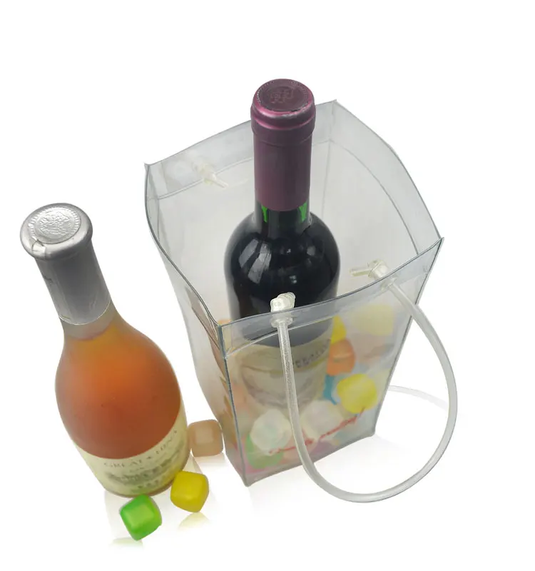 Eco Friendly Customized Cool Wine Bag Beer Bottle Cooler & Ice Chiller Freezable Carrier ice bag