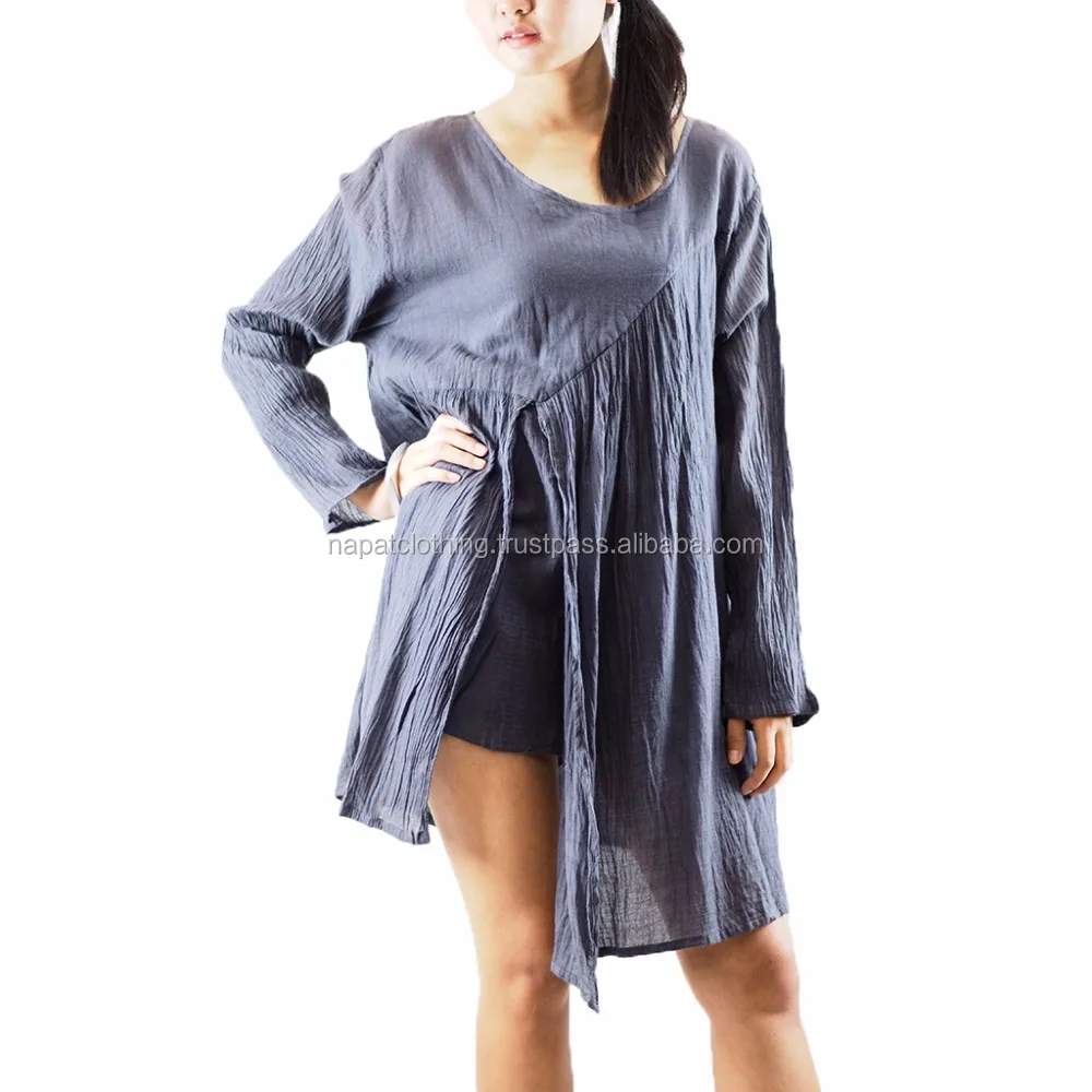 NAPAT Bohemian Women Tops Blouse o-neck Hippie Boho Clothing