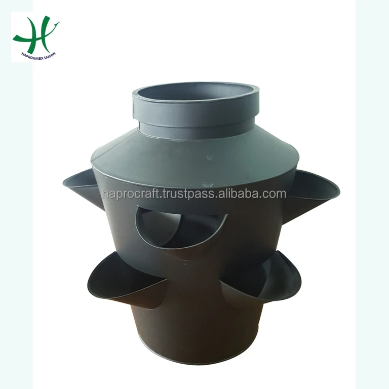 High Quality Classic Country Design Stacking Flower Pot Planter Poly Pot Combined Garden Planters Set of 3 Home Use House Floor