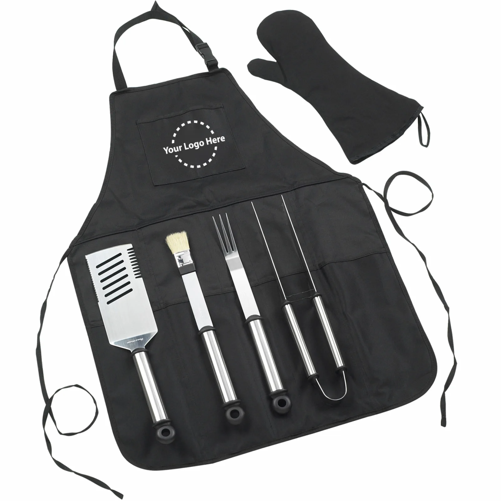 Outdoor cooking BBQ Apron with tools pouch