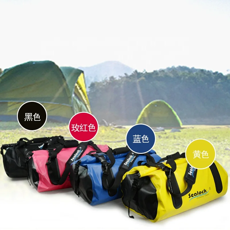 500D PVC 30L 45L 60L Durable Duffel Pack for Water Sports Waterproof Bag
