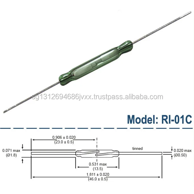 RI-01C normally opened / closed magnetic reed switch sensor for door contact switch