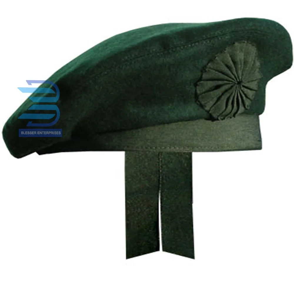 Best Quality Green Wool Irish Caubeen Hats/ Men Custom Design For Bonnet Irish Unit