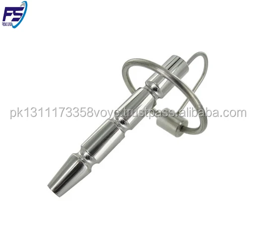 Fresno Surge Stainless Steel Solid Penis Plug with Ring Pull