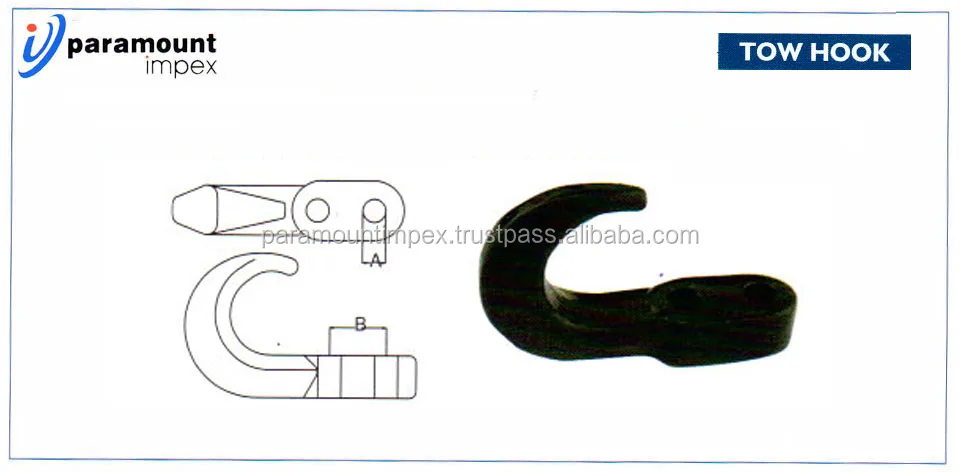 Forged Steel Trailer Towing Hook With Latch For Car Trailer towing made in India recovery tow hook