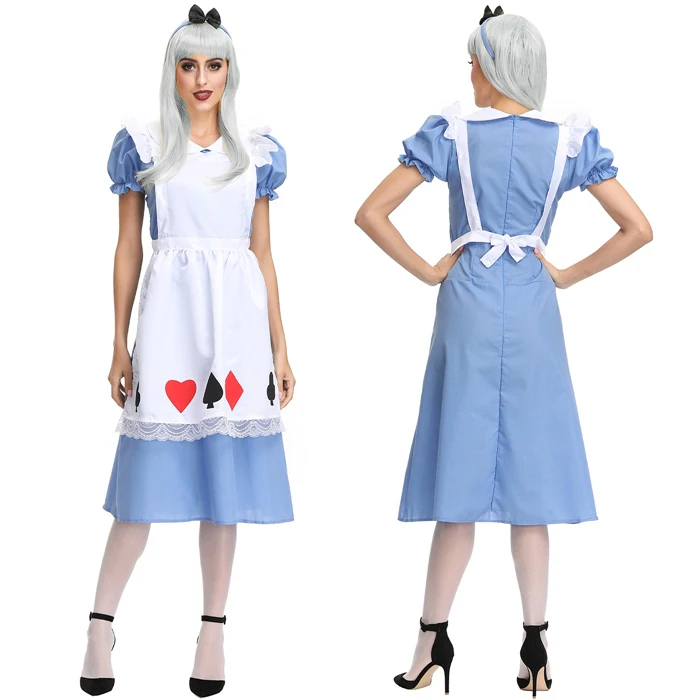 Новейшее женское платье для косплея французской горничной из 3 предметов, Костюм официантки на Хэллоуин, униформа служанки
