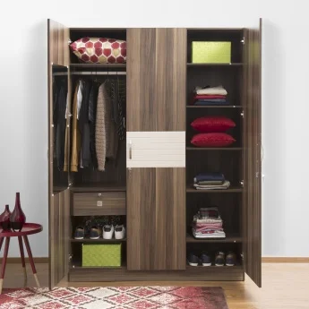 China Factory custom modern walk in closet wooden wardrobe made in Shandong