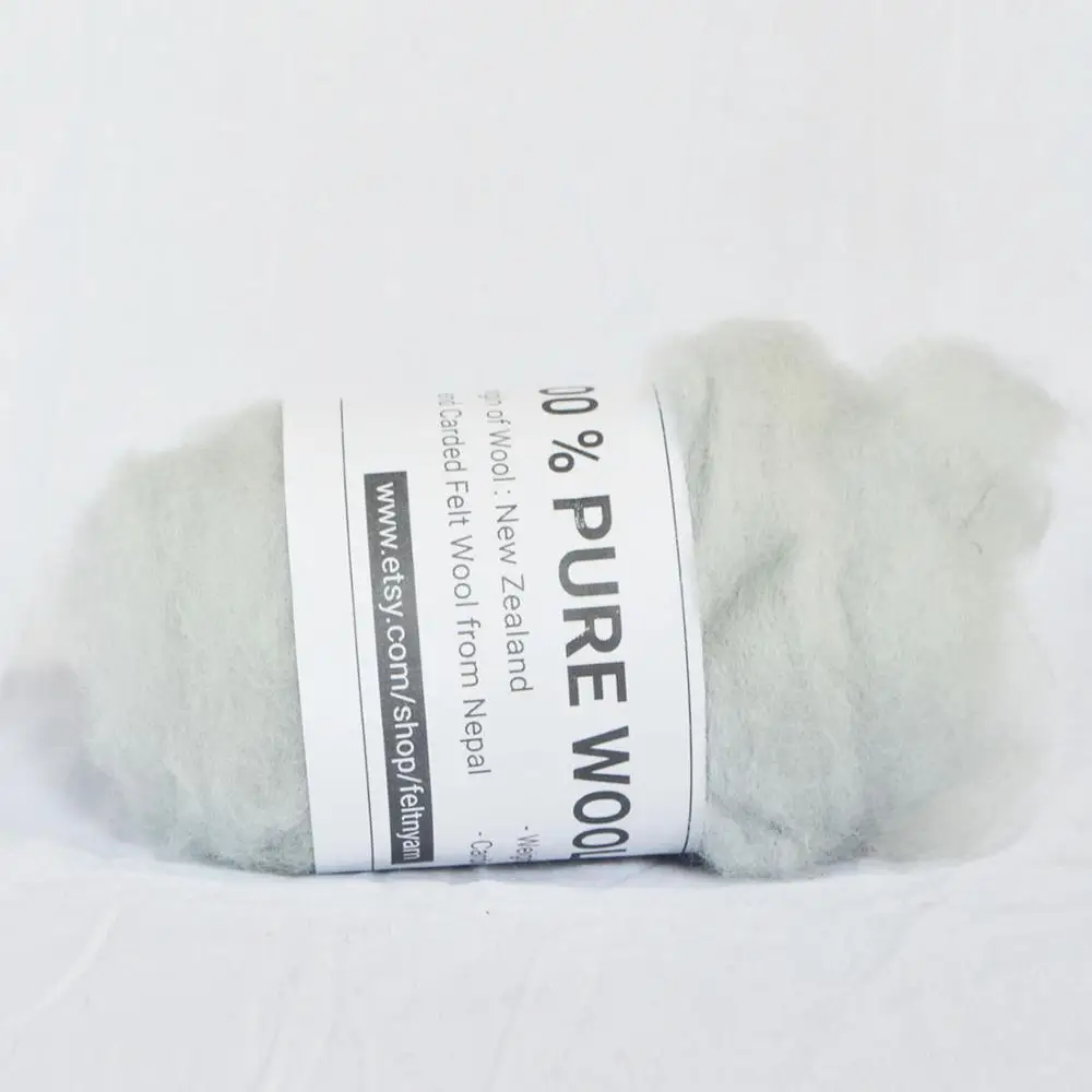 WR-018, Pure Felt Wool Roving, New Zealand Origin, Fluffier, Smooth and Lustrous, Carded and Colored in Nepal by Women Artisans