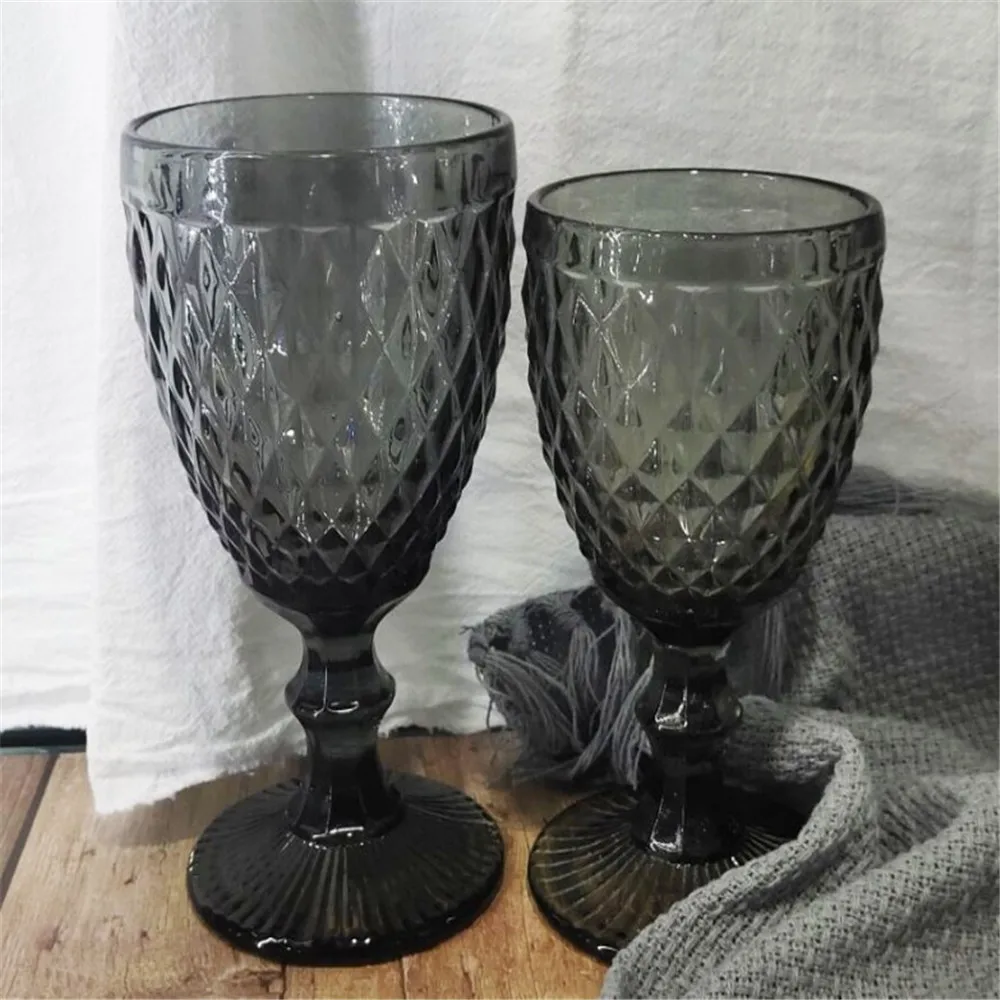 Wholesale colored crystal glass stemware for wedding and bar event