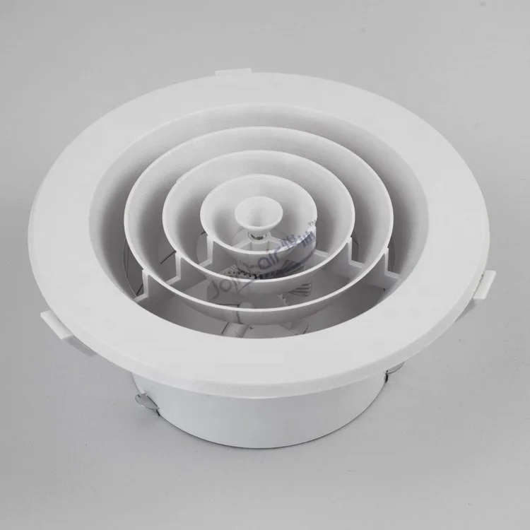 Good Quality Direct Flow ABS Round Downjet Air diffusers With Butterfly Damper