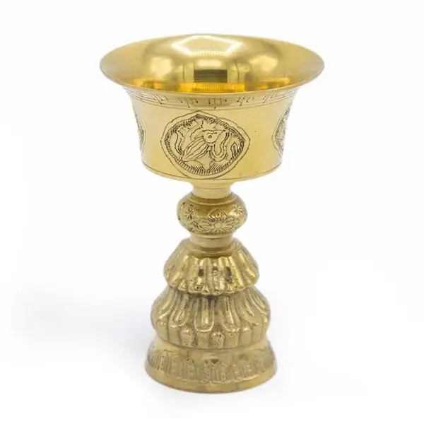 Tibetan Buddhist Butter Brass Oil Lamp  Tibetan Brass Butter Lamps Candle Holders at best wholesale price made in India
