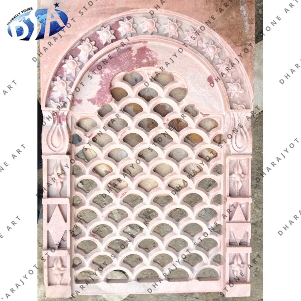 
Pink Marble Round Designing Jali 
