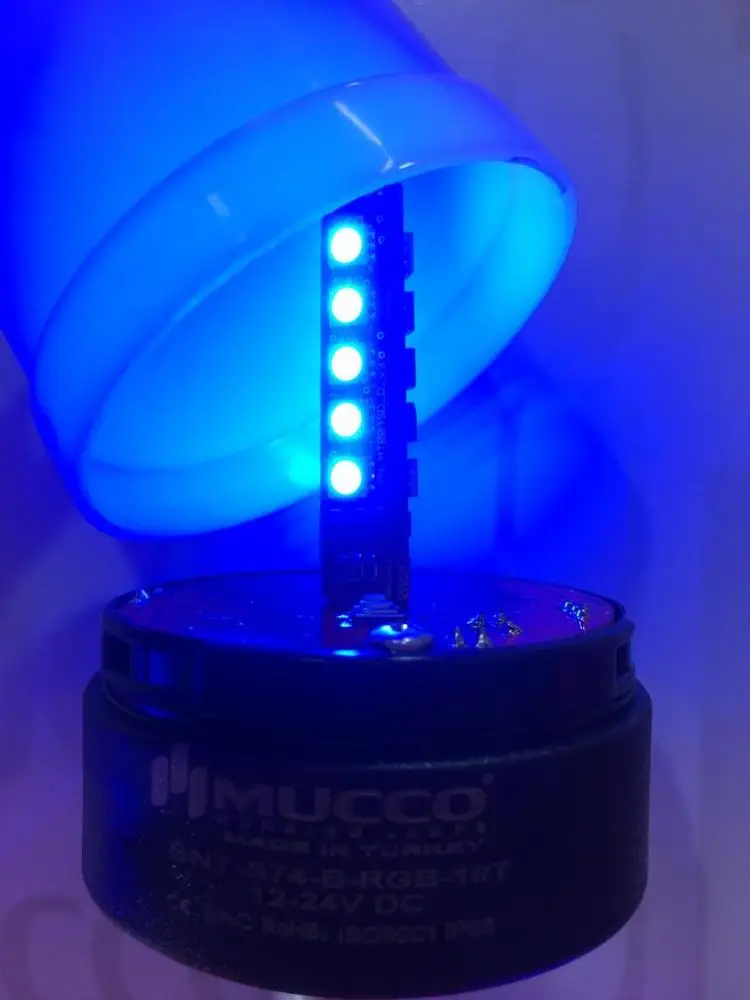 6 Melody High Sound Flashing Strobing Rotary Steady 4 different colors with RGb LED Technology RGB Warning Light With 10 cm Tube