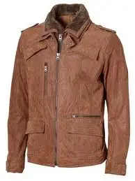 
Gents Brown Real Leather Jacket Top Quality 