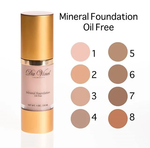 100% минеральная Жидкая Основа Da Vinci косметика жирной бесплатная!