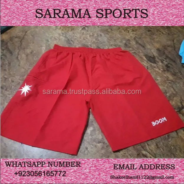 Summer microfiber softball shorts with embroidery