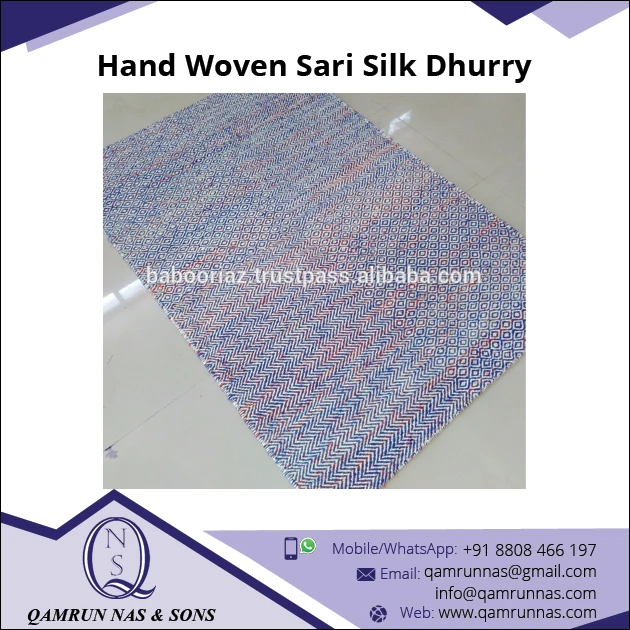 Home Textile Modern Designer Indian Sari Silk Rug for Living Room 100% silk rugs for sale in cheap price