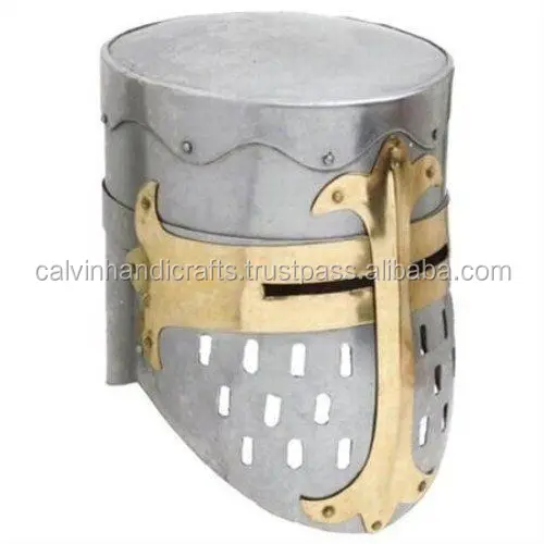 Calvin Handicraft Crusader Templar Medieval Knight Armor Helmet Reenactment Fancy Dress Costume CHMH30038