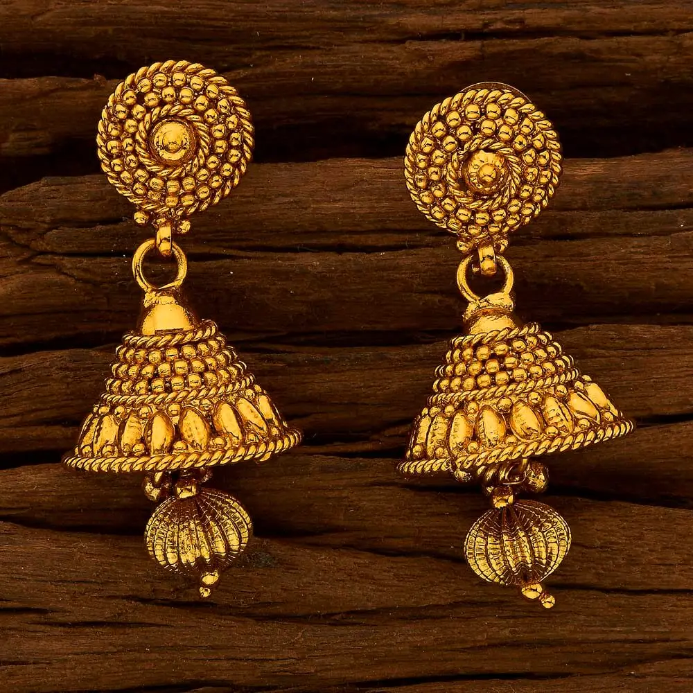 Wholesale gold plated jhumki earrings india, uk, usa, uae, wholesale artificial and fashion jewellery in mumbai, chennai - 15692