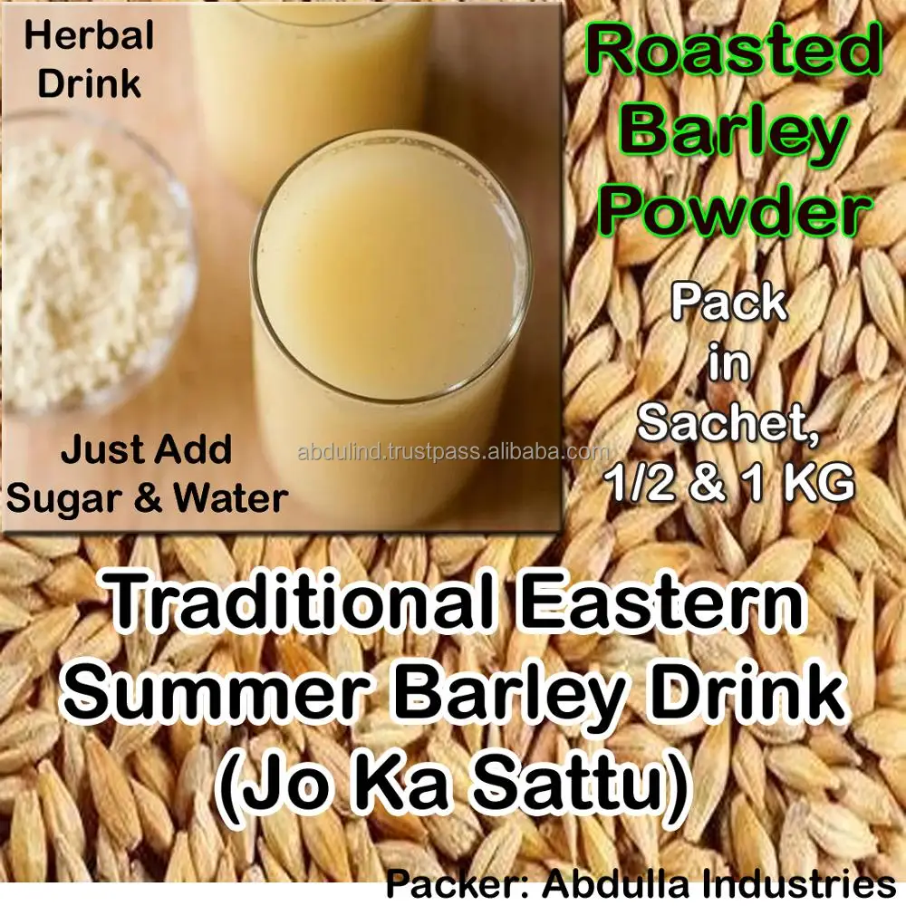 Roasted Barley Powder ( Jo ka Sattu ) -  HERBAL ENERGY DRINK known as summer drink - made with Traditional Roasted Barley JAU