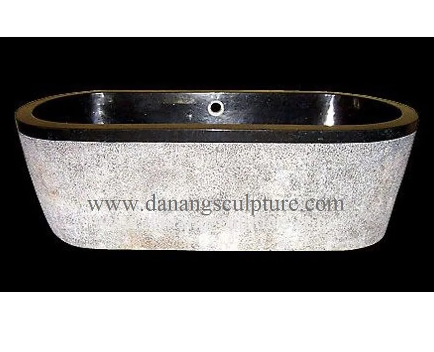 Custom hand carved oval marble natural stone bathtub carved stone bathtubs freestanding bathtub two people
