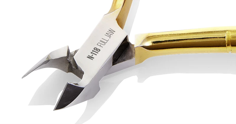 NGHIA C-118 Professional Hard Steel Gold Plated Brilliant Export Cuticle Nipper