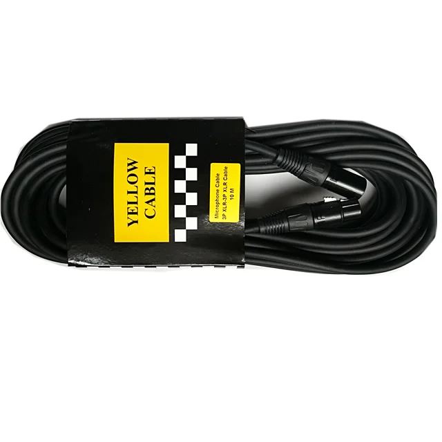 Высококачественный кабель для микрофона xlr с черным покрытием и низким уровнем шума