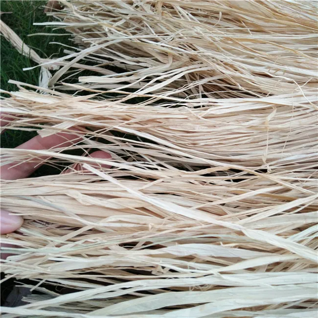 Philippine and Madagascar raffia grass nature fiber wall paper  material making used for hat or flower packing