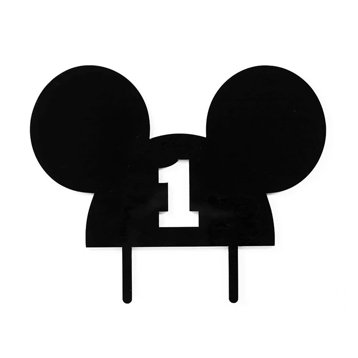 Топпер для торта с ушками Минни Маус розовый акриловый милых девушек