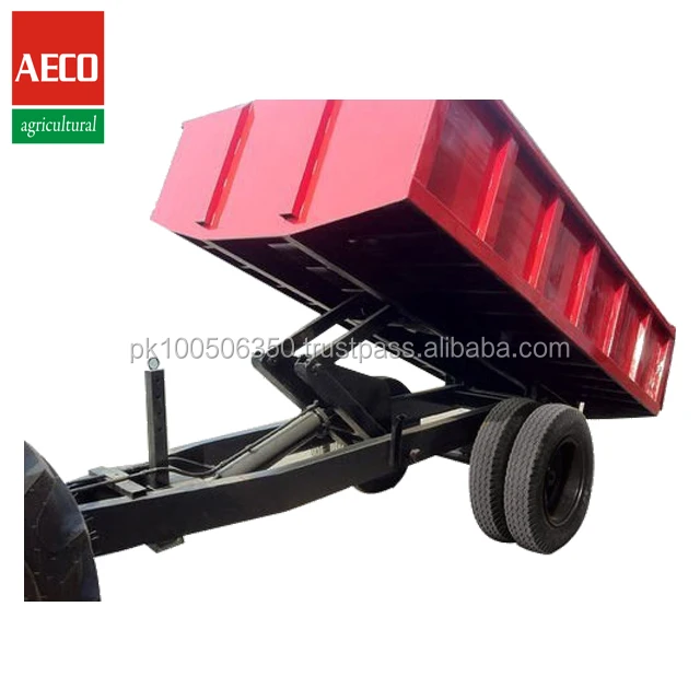 
Hydraulic Tipping trailer with MF tractor 