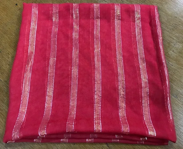 new Iridescent Multi colored and  Silver Lurex Silk chiffon Scarf