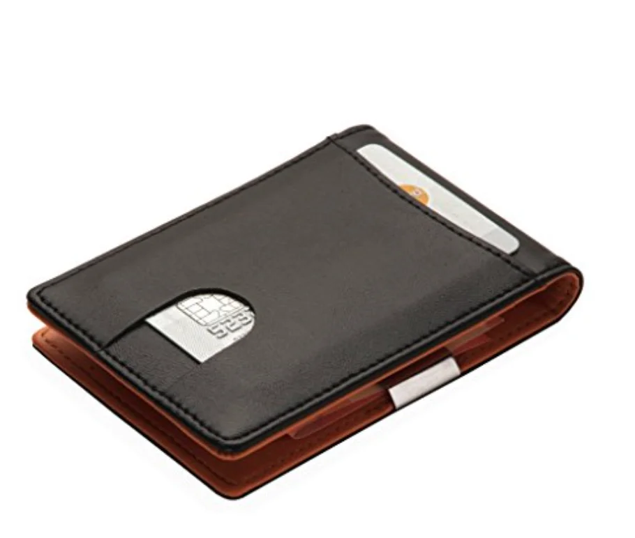 Money clip Leather wallets/ Bi fold RFID Wallet