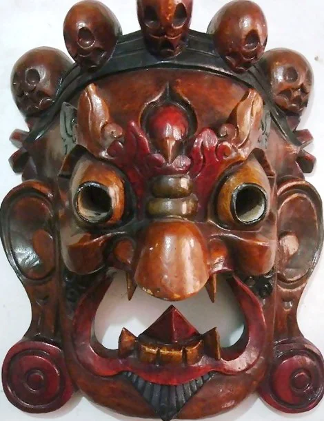 Handmade Garuda Wall Wood Mask Excellent Home Decorative Piece Handcrafted Hanging God from Nepal Wholesale Price Great Gift Art