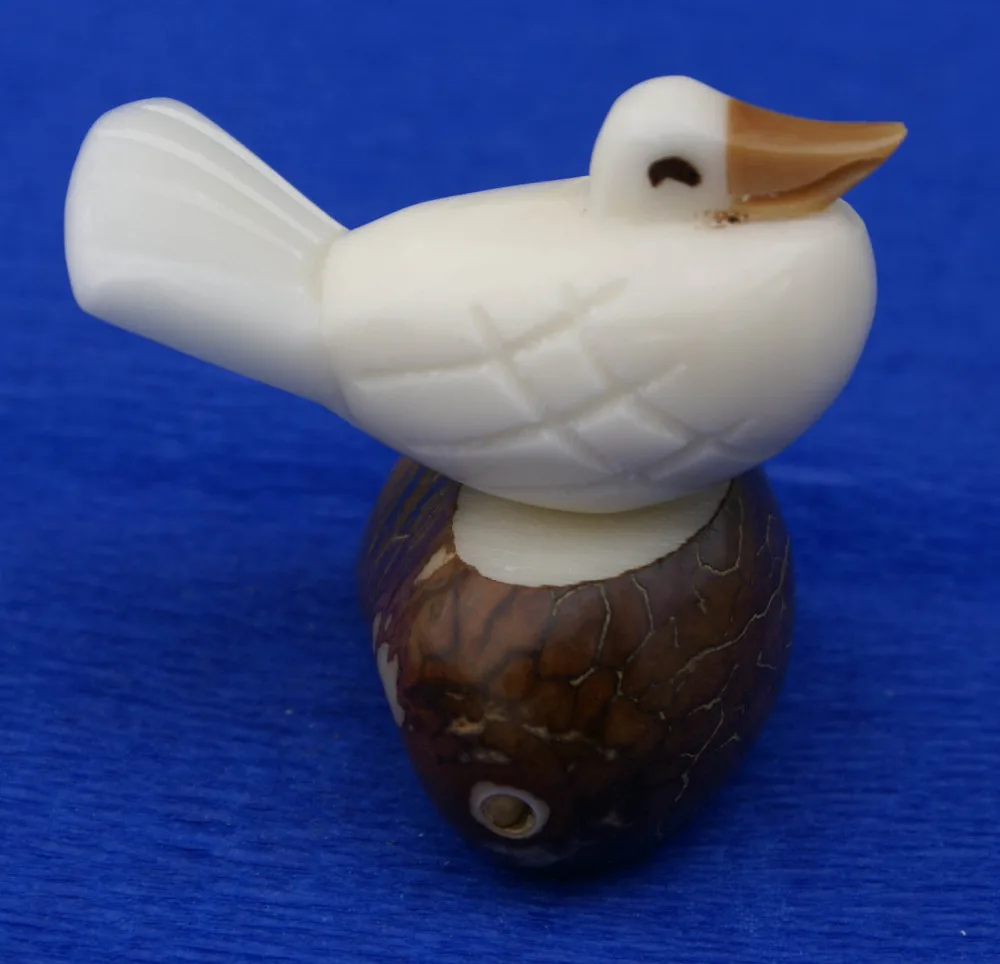 White Dove Figurine Bird Of Peace Hand Carving Tagua Statue Sculpture Ecuador Art Crafts Sale