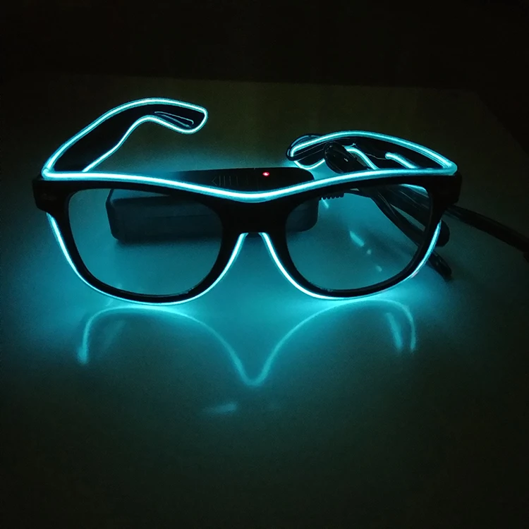 Party Dance DJ Light Up Costumes Glow in Dark LED glasses EL shutter style cool Neon Sunglasses