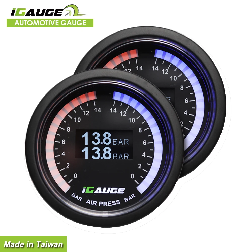 Universal dual  Digital Display Air Pressure Gauge